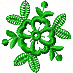 Flowers And Tree Embroidery Design 12